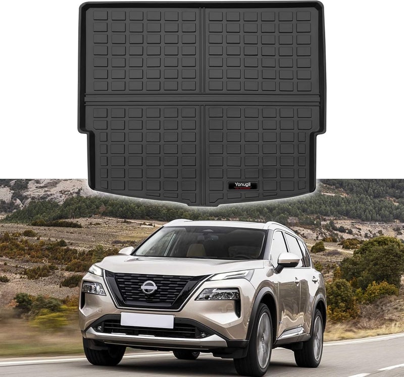Yonugli Custom for 2021-2025 2026 Nissan Rogue Cargo Mats Trunk Liner All Weather TPE Protection Mat Accessories (for 2021-2026 Nissan Rogue)(No Sport Model) - Image 1